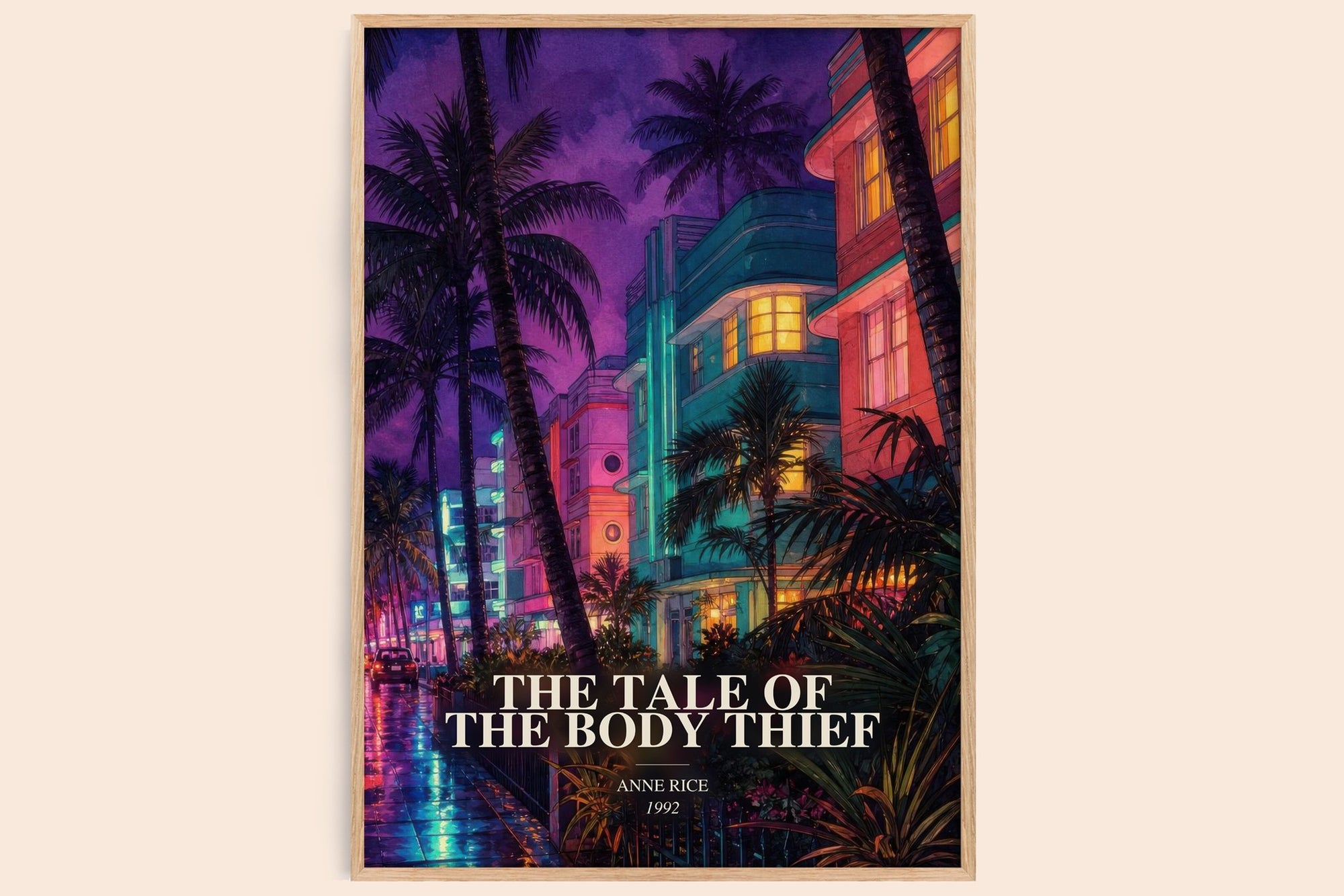 The Tale Of The Body Thief watercolour book poster by Anne Rice – framed literary art print