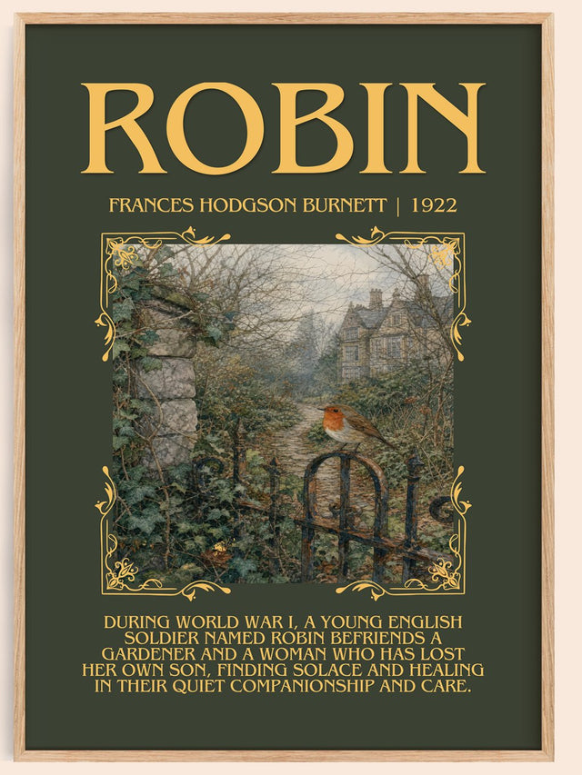 Robin Minimalist Book Poster by Frances Hodgson Burnett