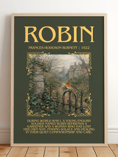 Robin Minimalist Book Poster by Frances Hodgson Burnett – image 2