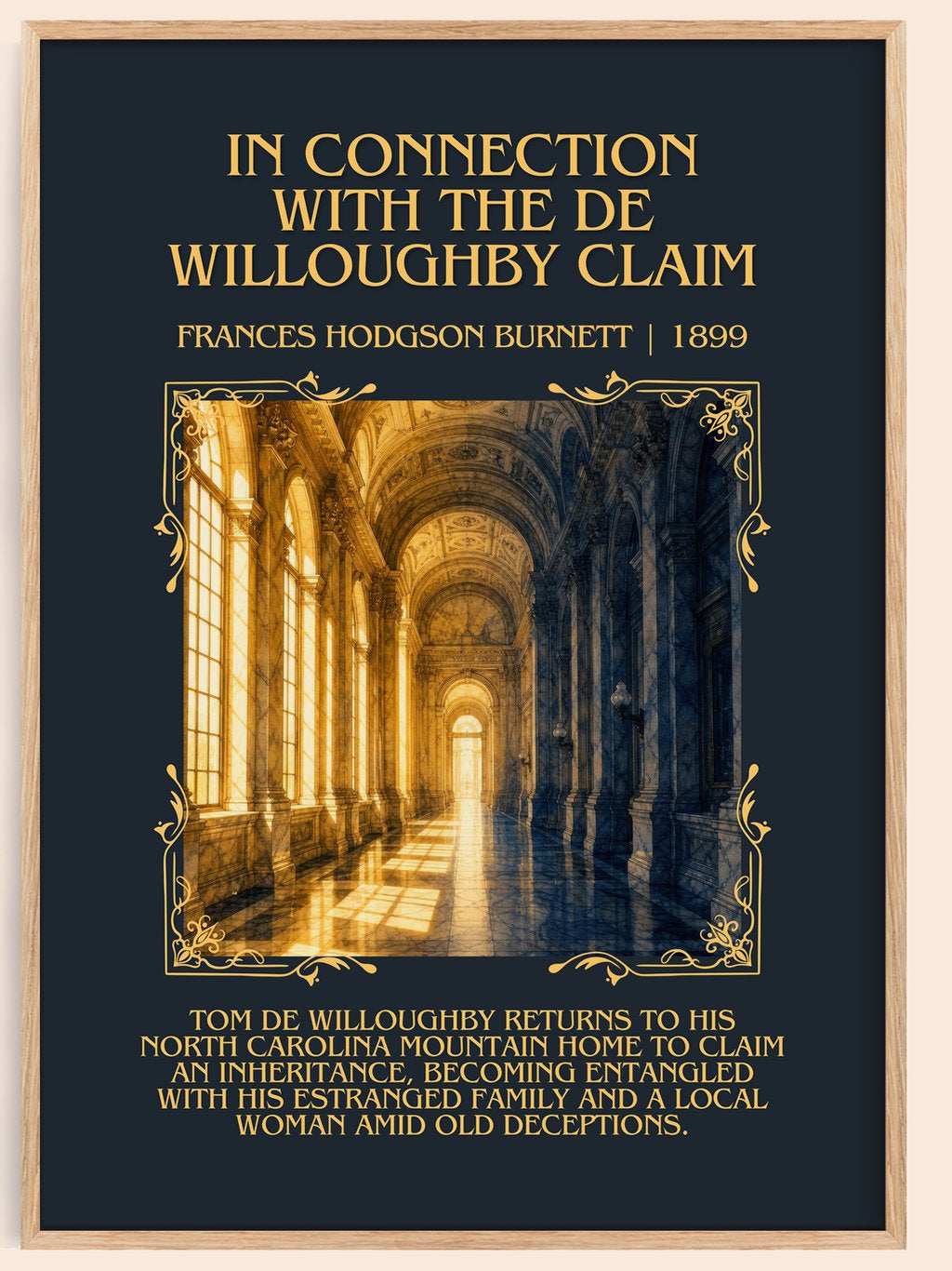 In Connection With The De Willoughby Claim Minimalist Book Poster – – book poster