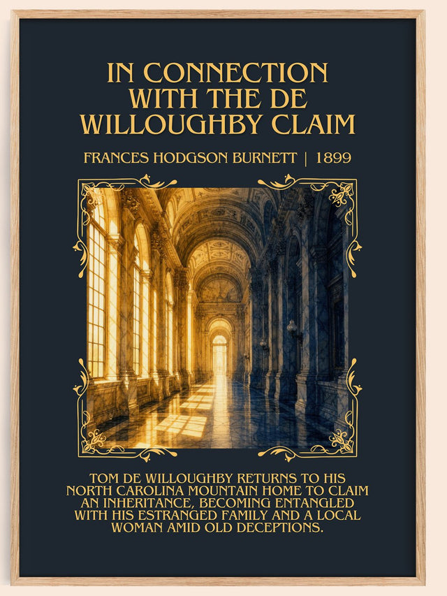 In Connection With The De Willoughby Claim Minimalist Book Poster –