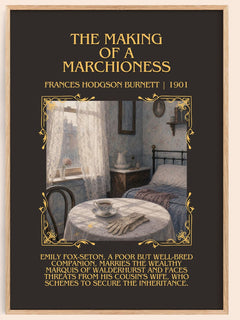 Making Of A Marchioness Minimalist Book Poster by F. Burnett – image 1
