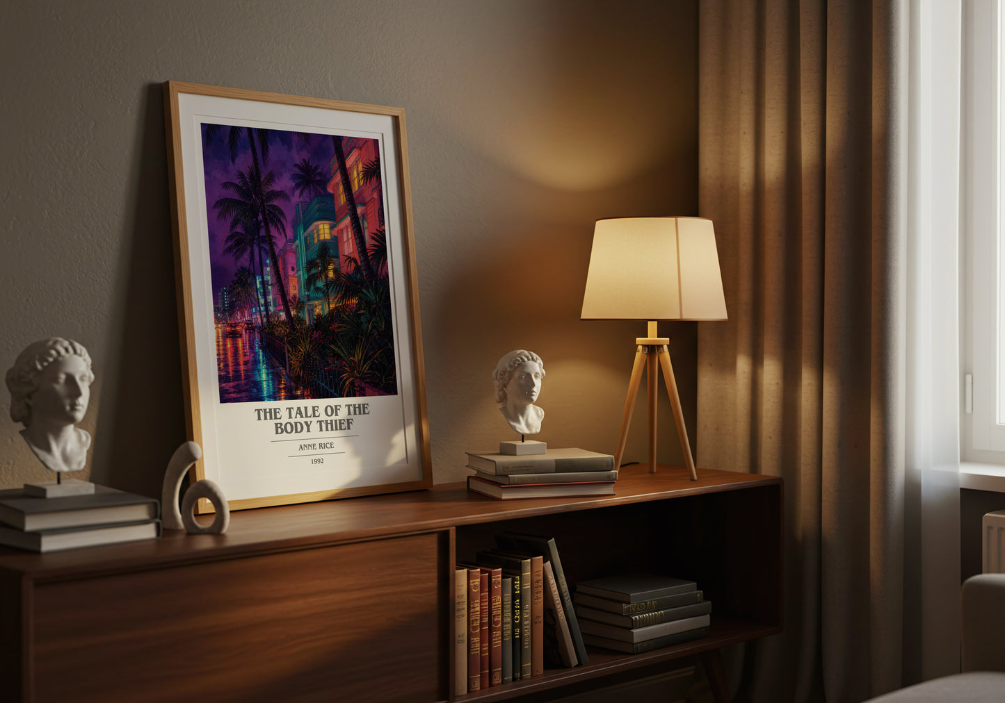 The Tale Of The Body Thief book cover book poster framed on wall – horror wall art