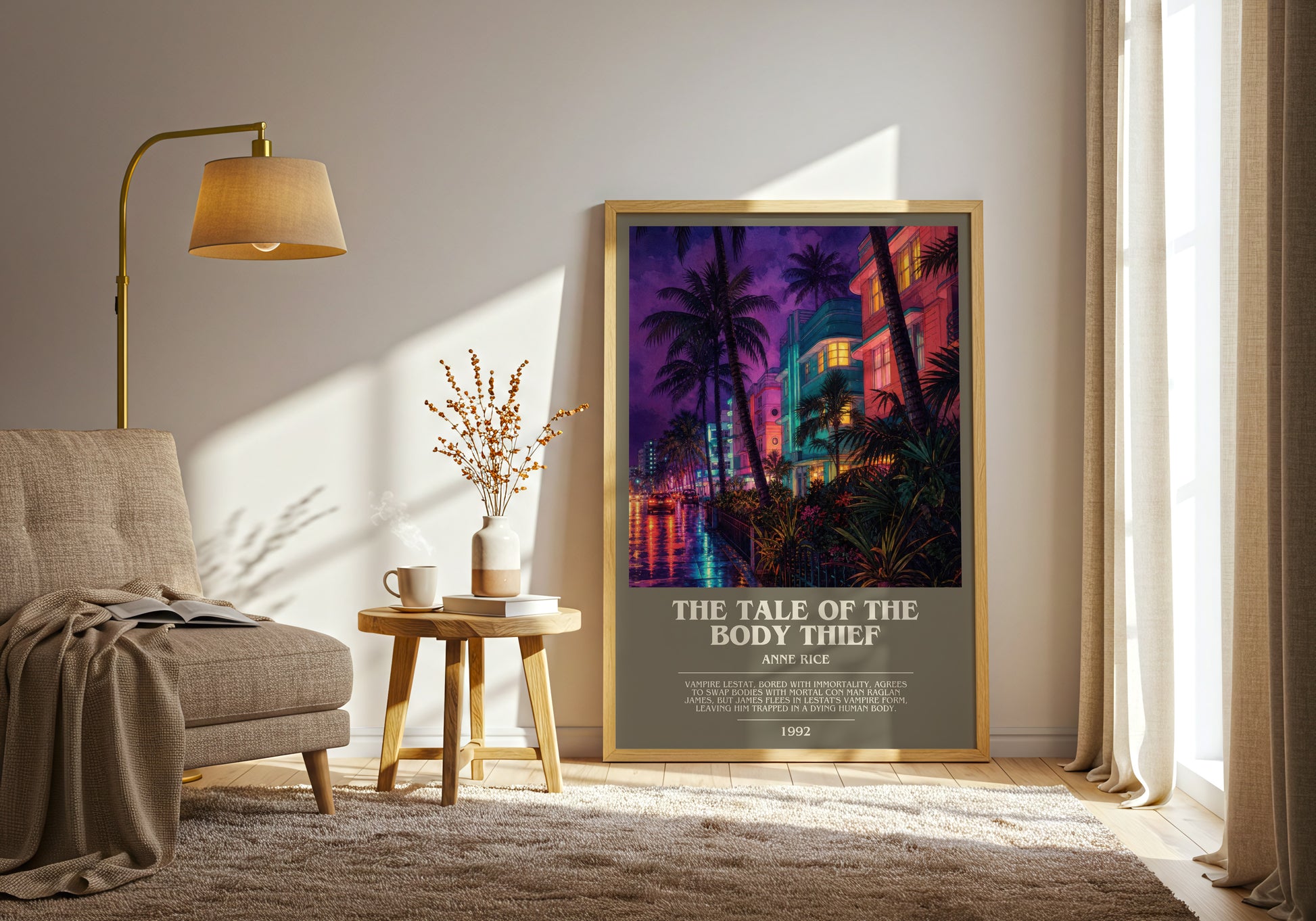 The Tale Of The Body Thief bookish print on bookshelf – Anne Rice fan gift