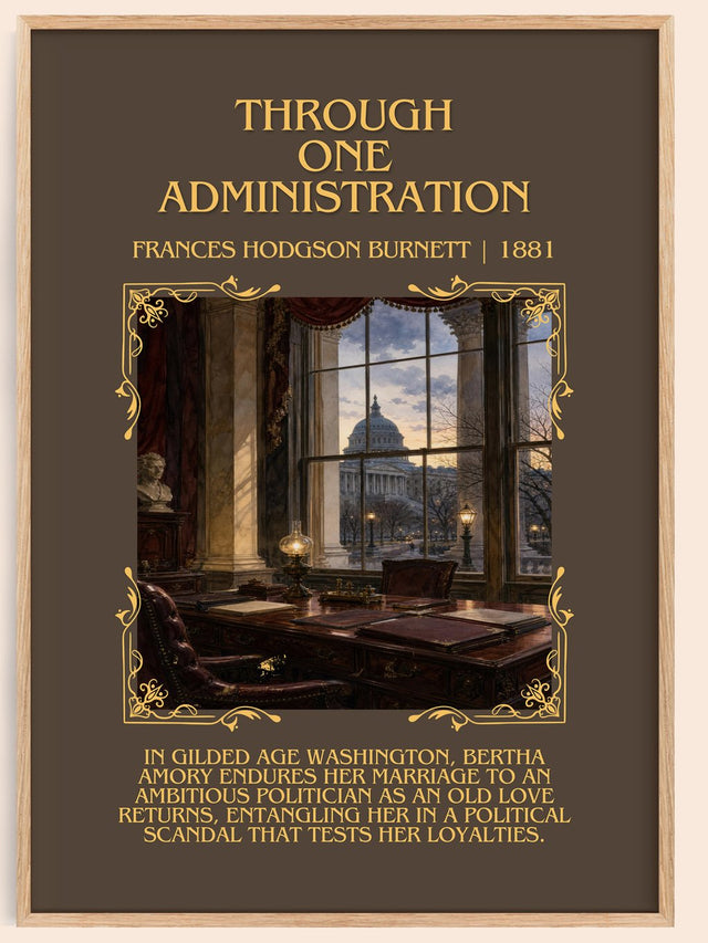 Through One Administration Minimalist Book Poster by F. Burnett