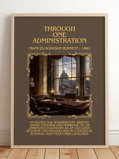 Through One Administration Minimalist Book Poster by F. Burnett – image 2