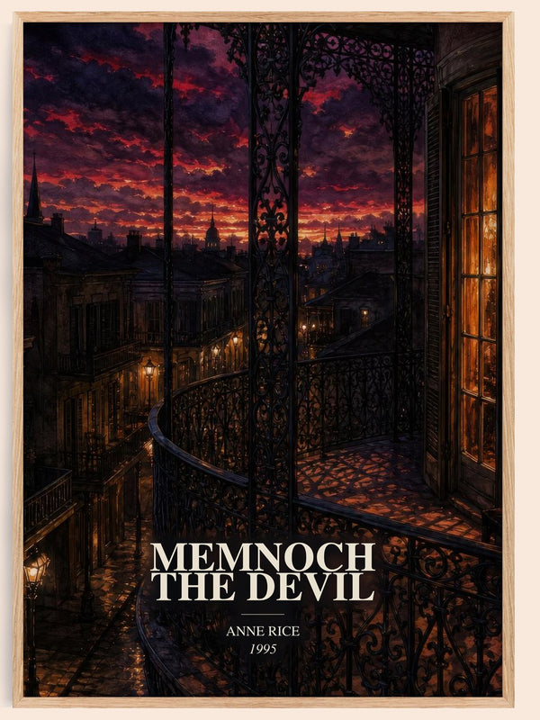 Memnoch The Devil watercolour book poster by Anne Rice – framed literary art print