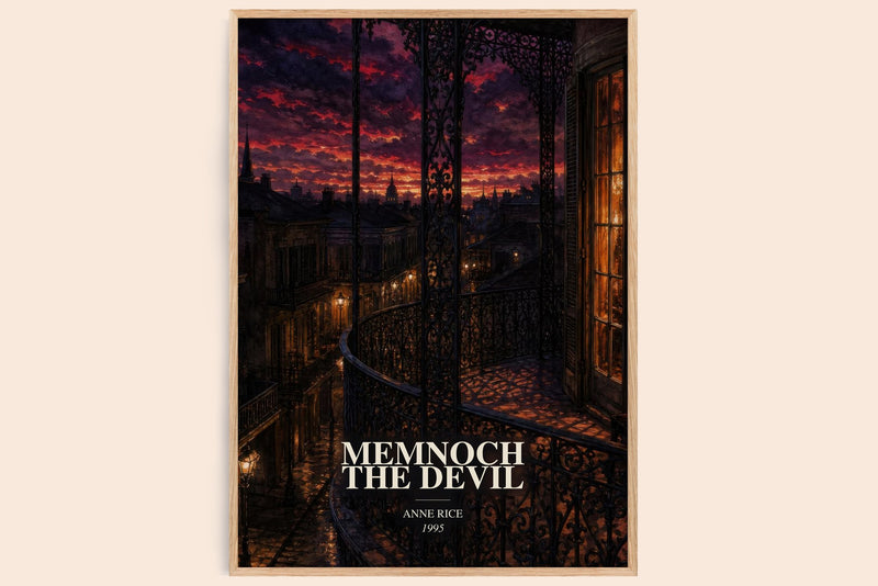 Memnoch The Devil watercolour book poster by Anne Rice – framed literary art print