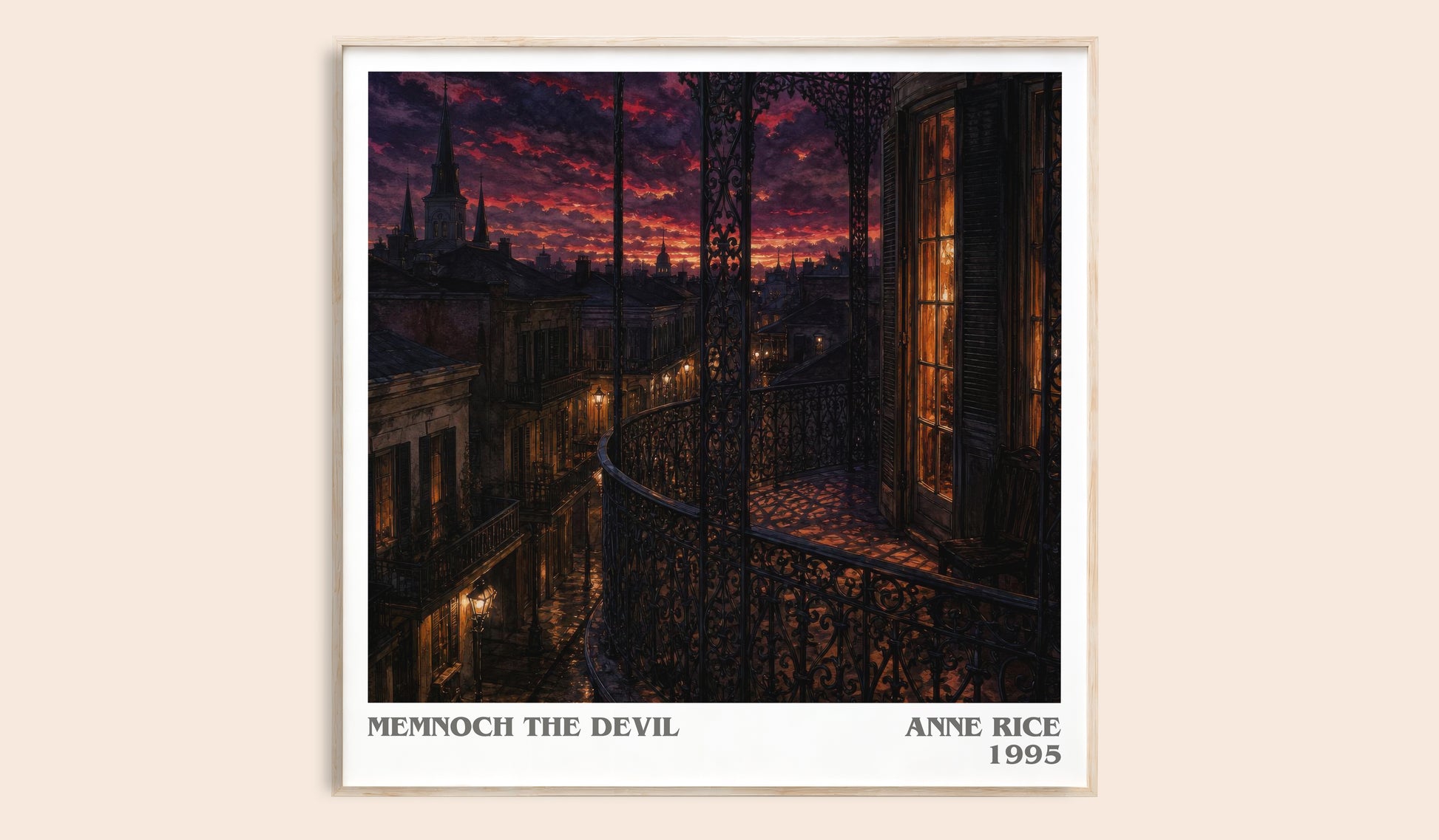 Memnoch The Devil literary book poster by Anne Rice – framed literary art print
