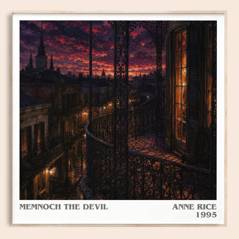 Memnoch The Devil literary book poster by Anne Rice – framed literary art print