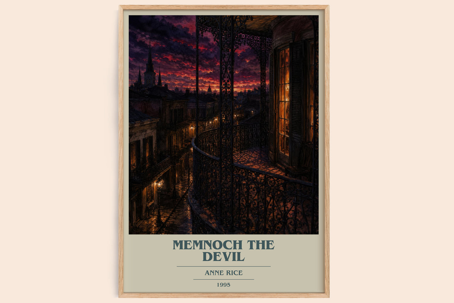 Memnoch The Devil book cover book poster by Anne Rice – framed literary art print