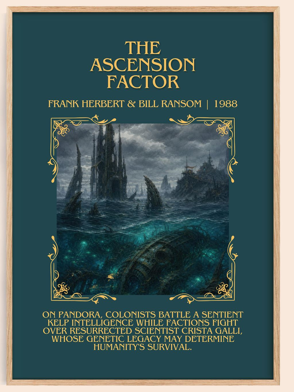 Ascension Factor Minimalist Book Poster by Frank Herbert & Bill Ransom – book poster