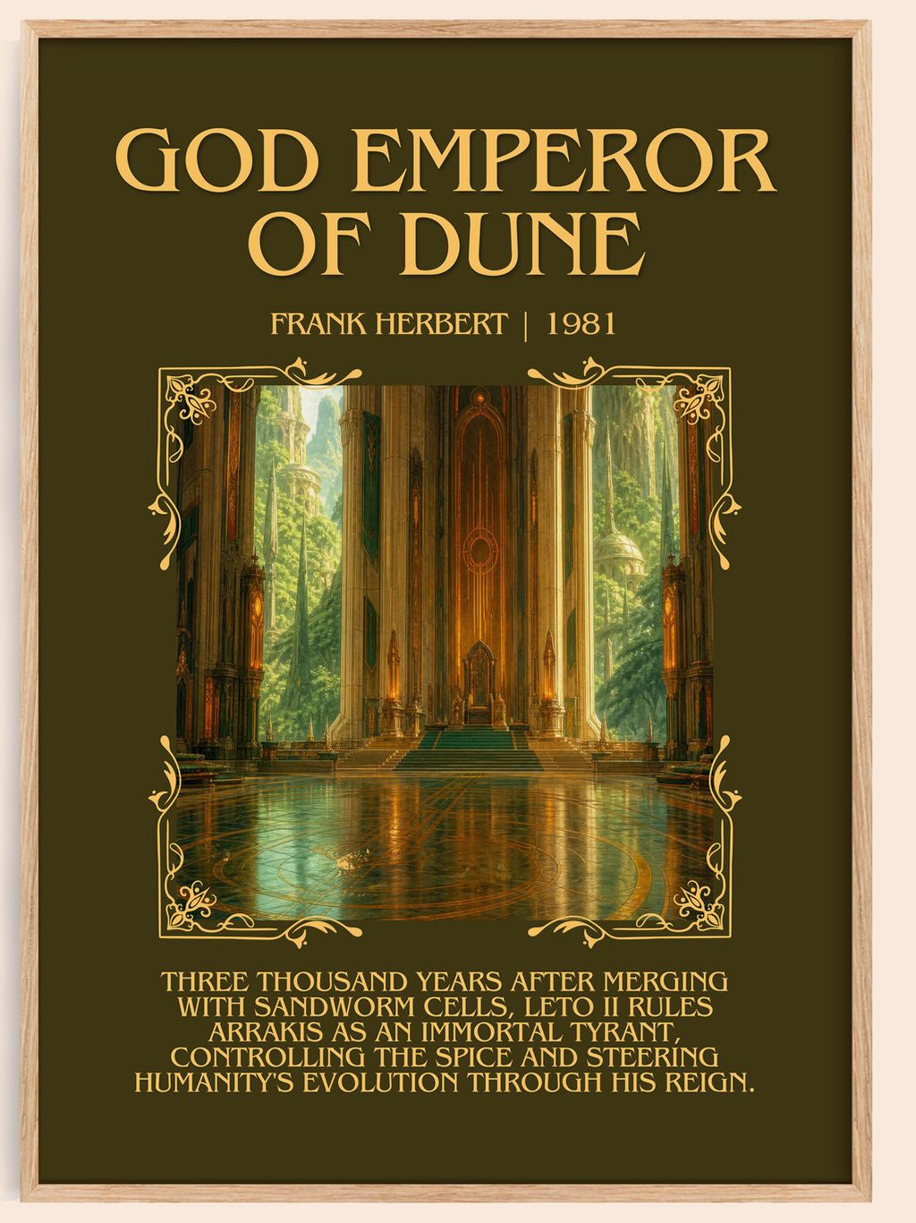 God Emperor Of Dune Minimalist Book Poster by Frank Herbert – book poster