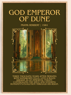 God Emperor Of Dune Minimalist Book Poster by Frank Herbert – book poster