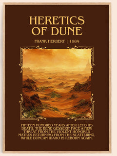 Heretics Of Dune Minimalist Book Poster by Frank Herbert – book poster