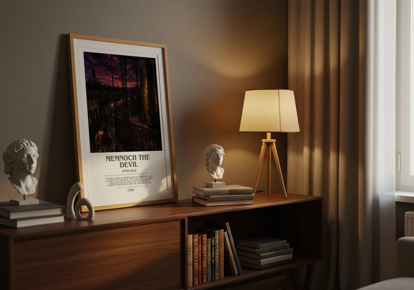 Memnoch The Devil bookish book poster framed on wall – horror wall art