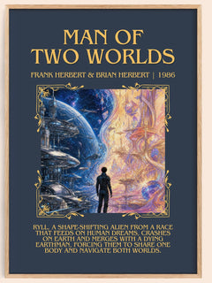 Man Of Two Worlds Minimalist Book Poster by F. Herbert – book poster