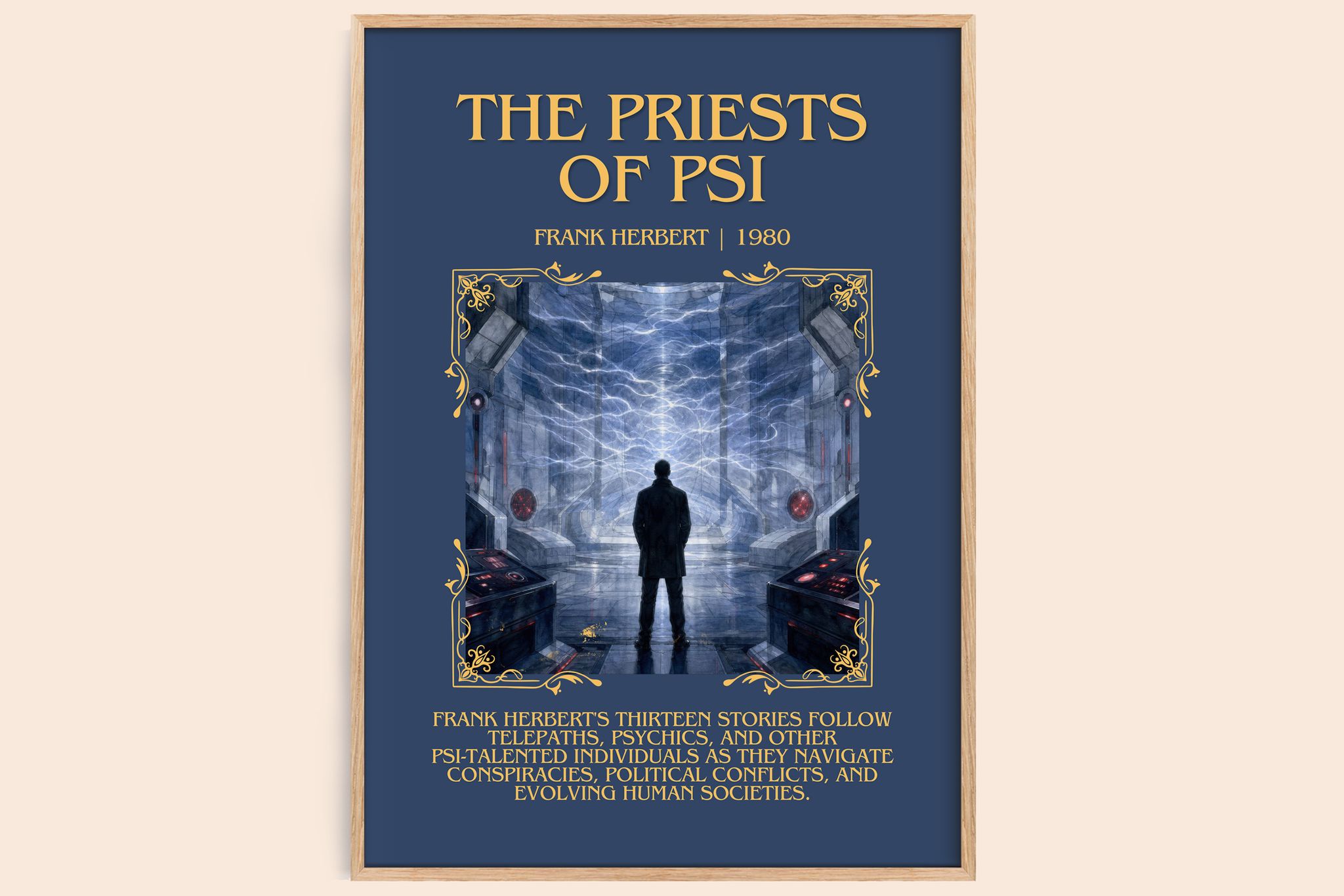 The Priests Of Psi Minimalist Book Poster by Frank Herbert