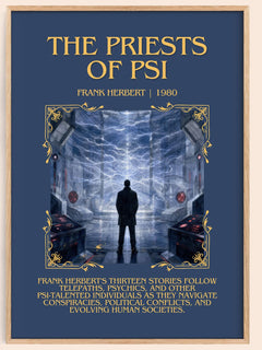 The Priests Of Psi Minimalist Book Poster by Frank Herbert – book poster
