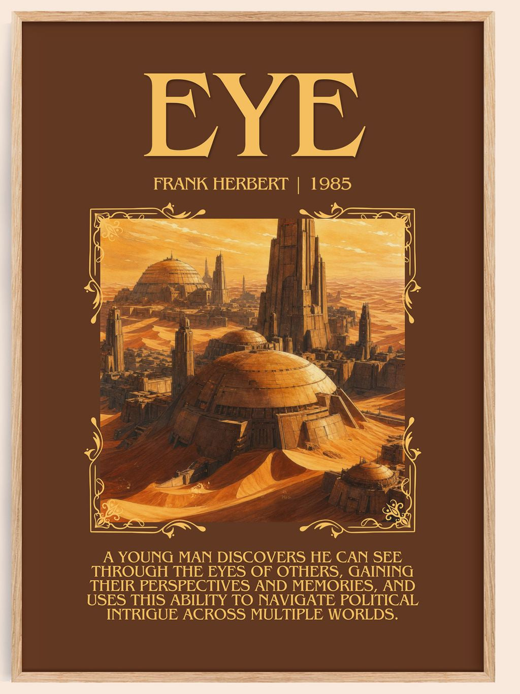 Eye Minimalist Book Poster by Frank Herbert – book poster
