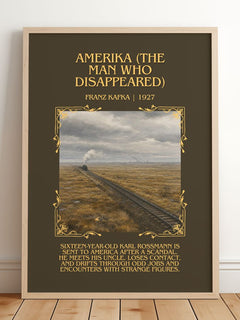 Amerika (The Man Who Disappeared) Minimalist Book Poster by F. Kafka – image 2