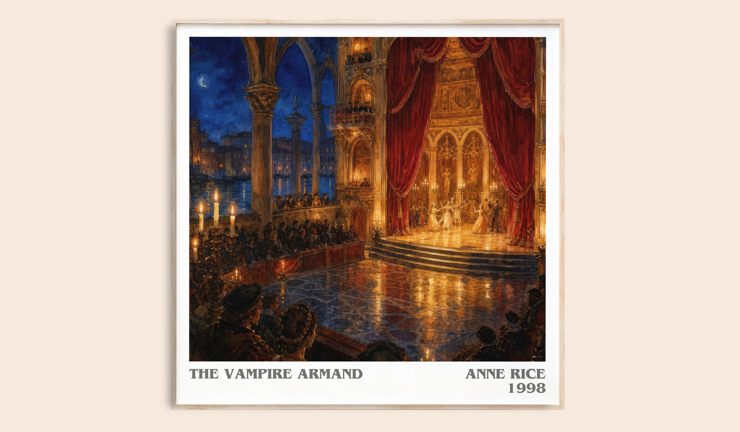 The Vampire Armand literary book poster by Anne Rice – framed literary art print