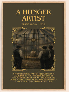 A Hunger Artist Minimalist Book Poster by Franz Kafka – image 1