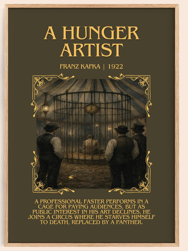 A Hunger Artist Minimalist Book Poster by Franz Kafka