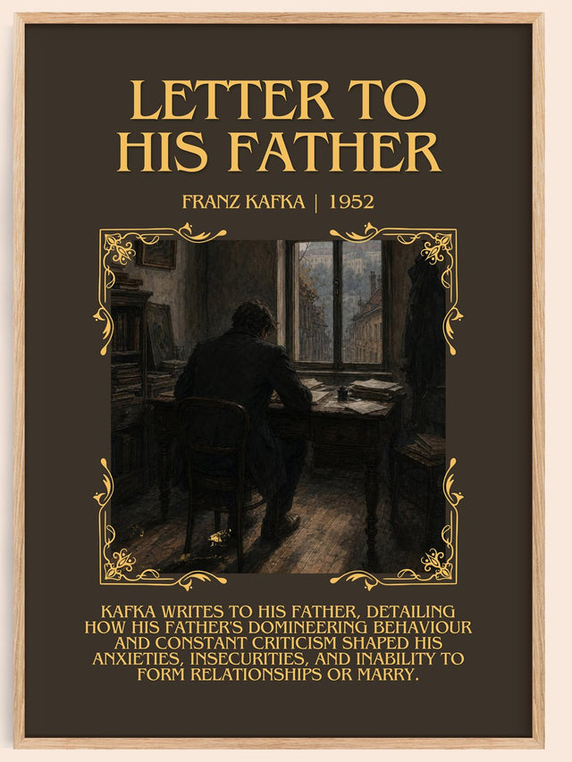 Letter To His Father Minimalist Book Poster by Franz Kafka
