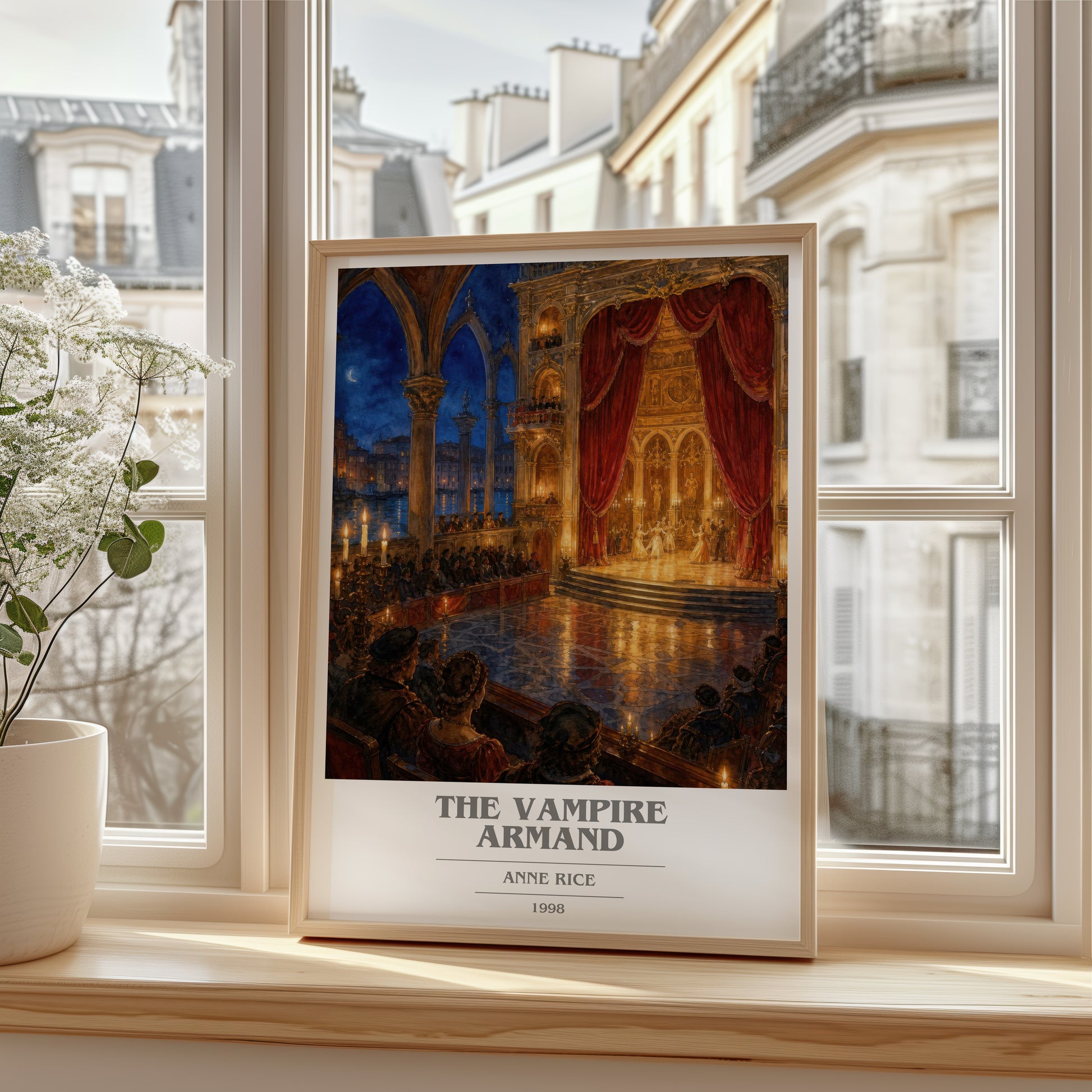 The Vampire Armand book cover poster colour and style options – Anne Rice book art