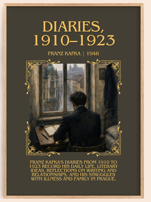 Diaries, 1910–1923 Minimalist Book Poster by Franz Kafka