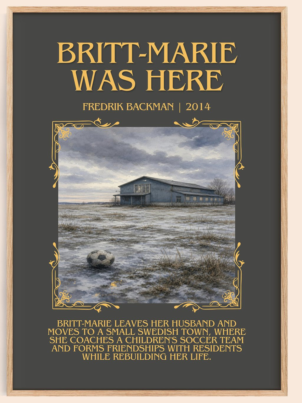 Britt-Marie Was Here Minimalist Book Poster by Fredrik Backman – book poster