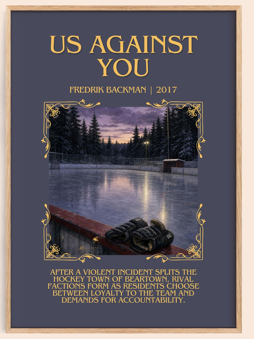 Us Against You Minimalist Book Poster by Fredrik Backman – book poster