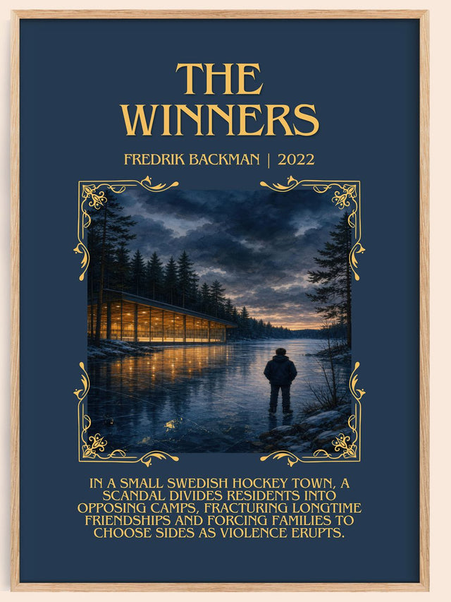 The Winners Minimalist Book Poster by Fredrik Backman