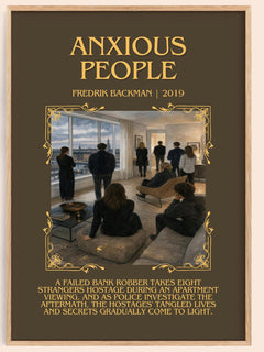 Anxious People Minimalist Book Poster by Fredrik Backman – image 1