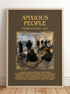 Anxious People Minimalist Book Poster by Fredrik Backman – image 2