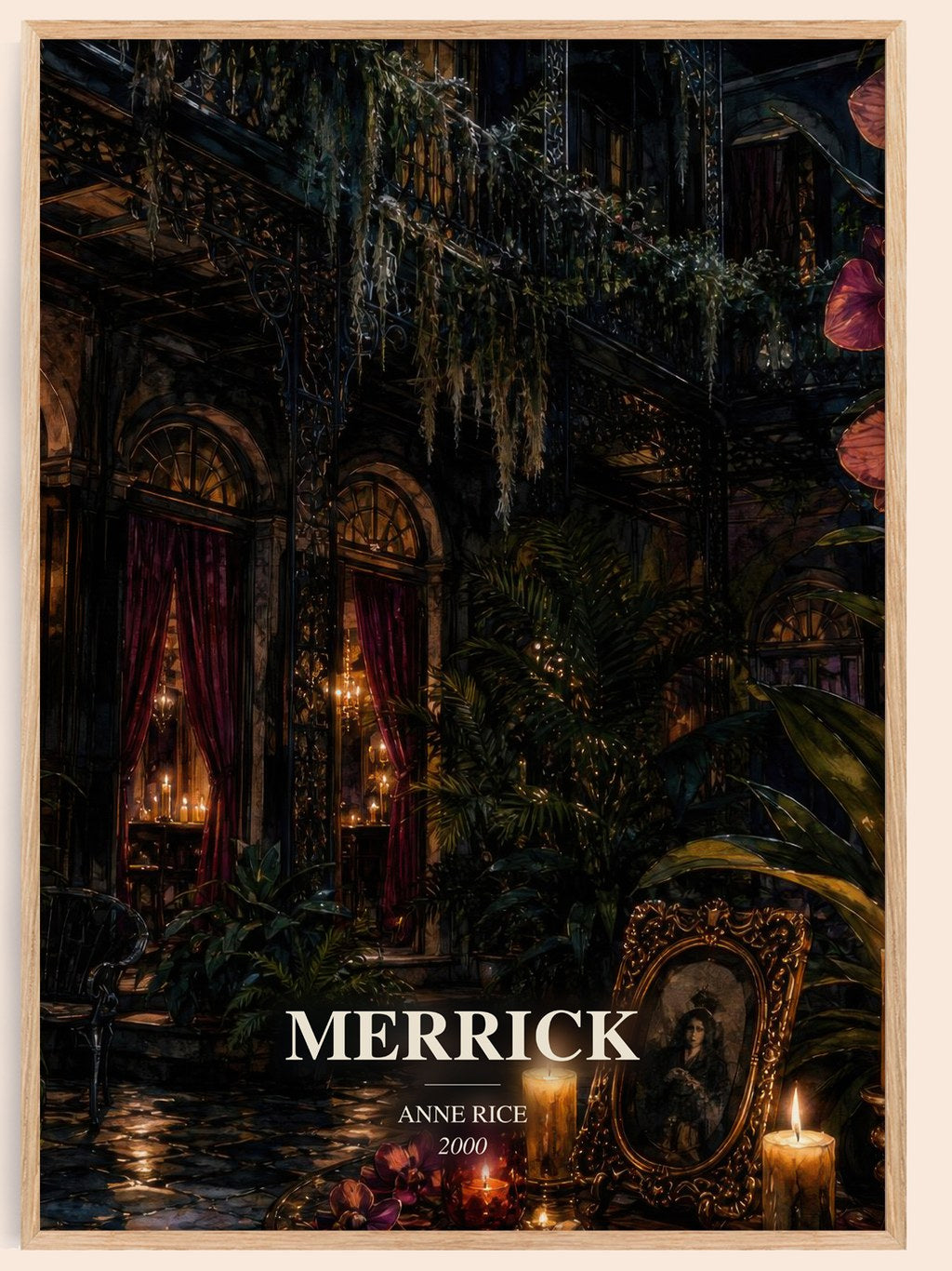 Merrick watercolour book poster by Anne Rice – framed literary art print