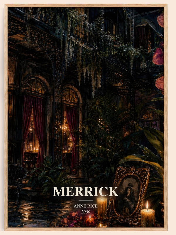 Merrick watercolour book poster by Anne Rice – framed literary art print