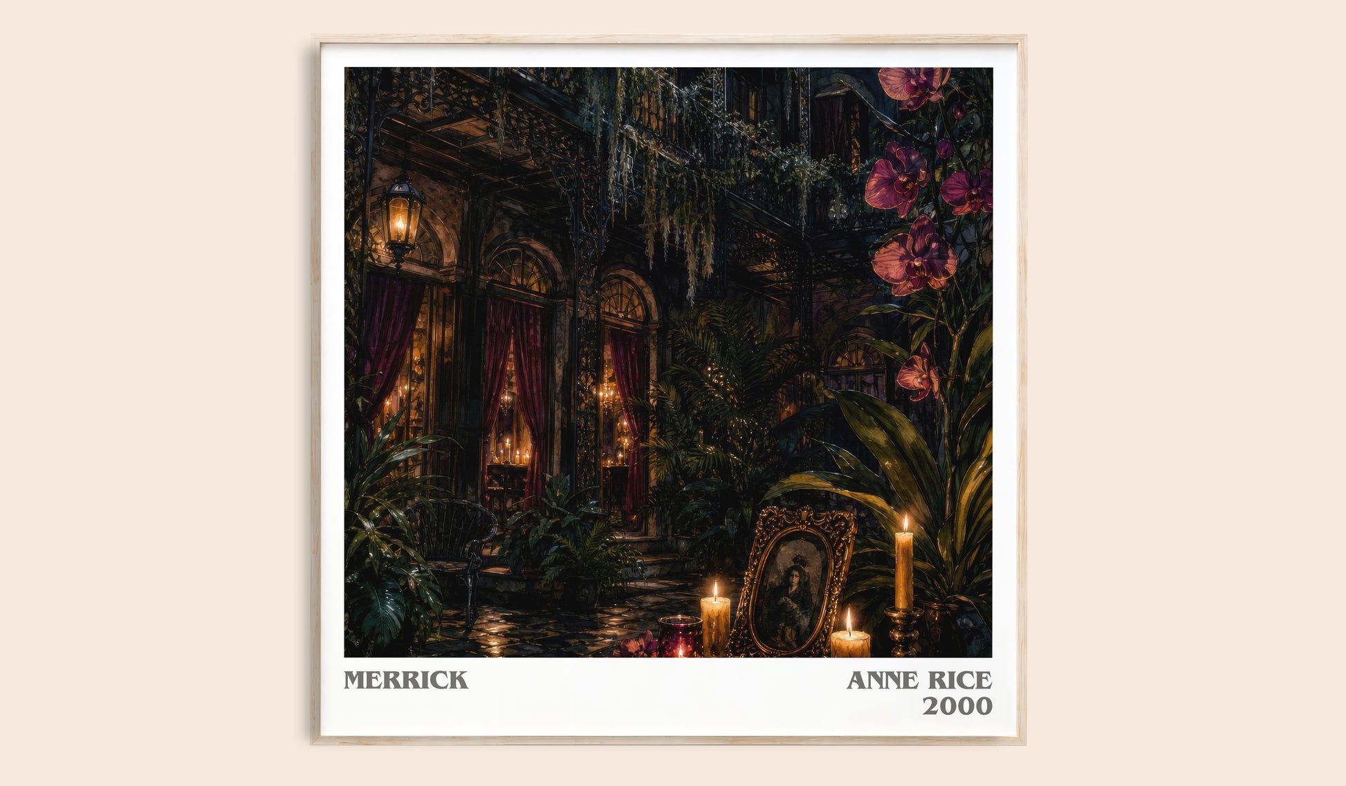 Merrick literary book poster by Anne Rice – framed literary art print