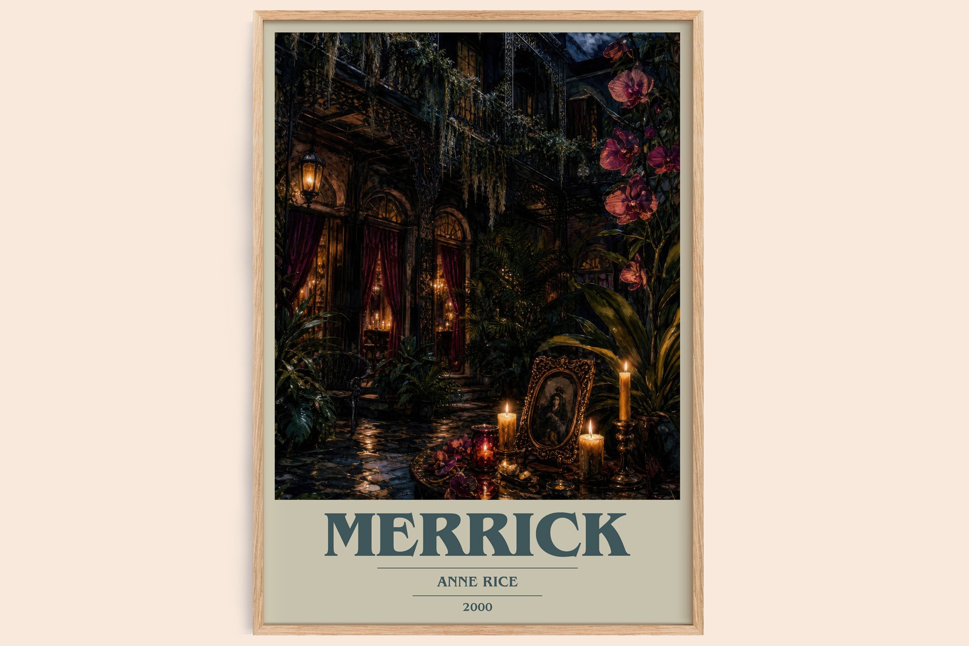 Merrick book cover book poster by Anne Rice – framed literary art print