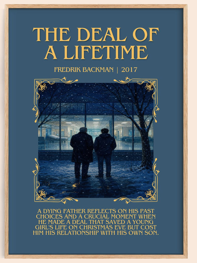 The Deal Of A Lifetime Minimalist Book Poster by Fredrik Backman