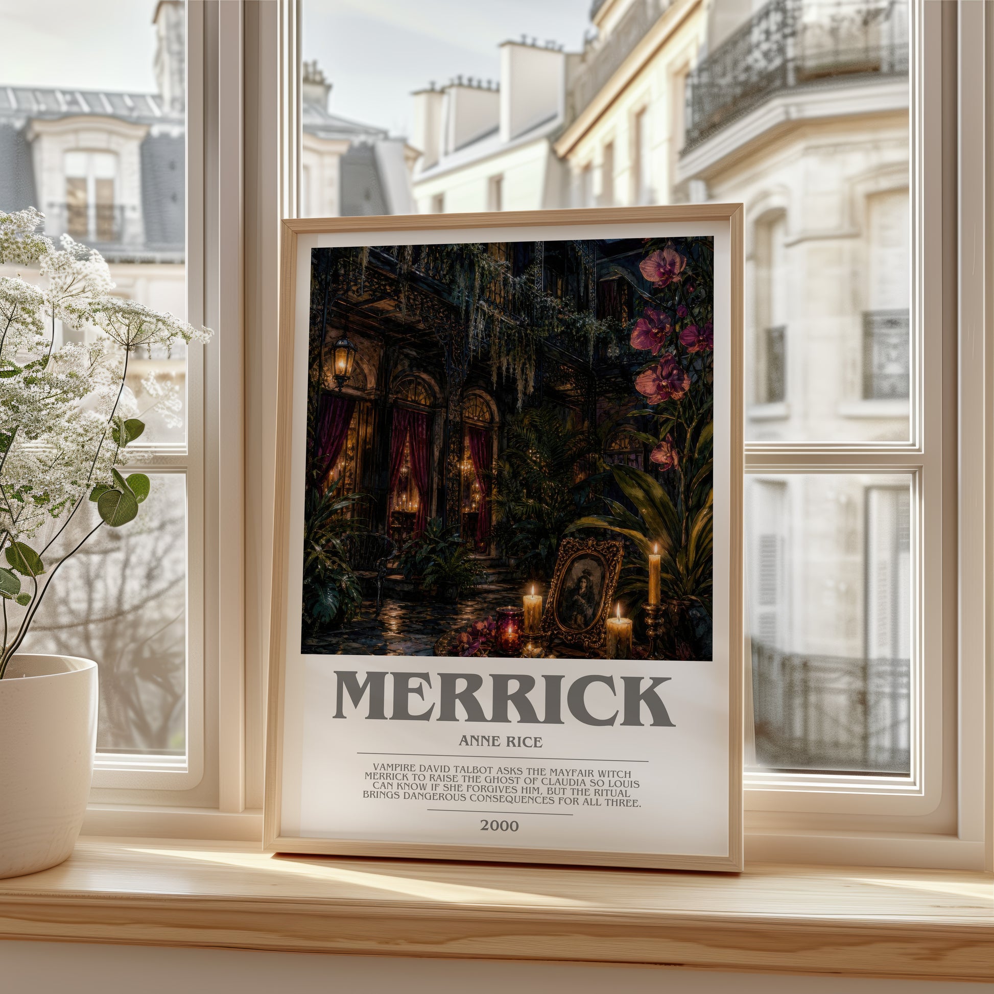 Merrick bookish poster colour and style options – Anne Rice book art