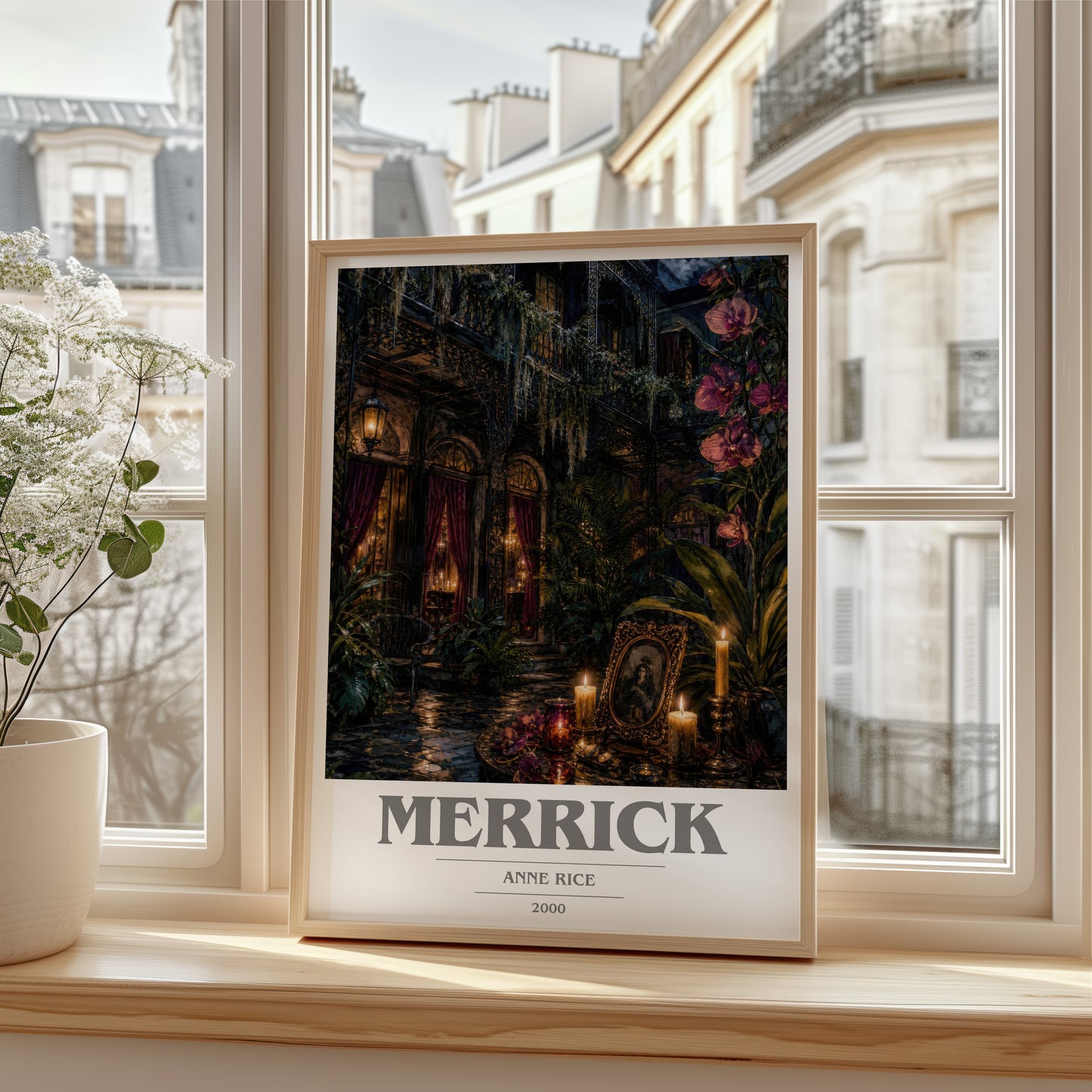 Merrick book cover poster colour and style options – Anne Rice book art