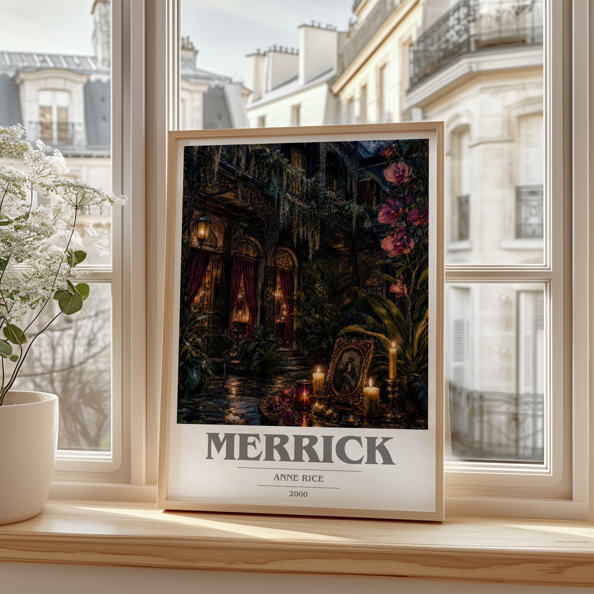 Merrick book cover poster colour and style options – Anne Rice book art