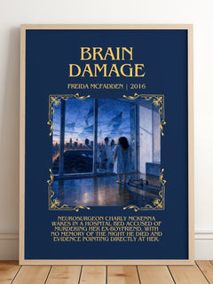 Brain Damage Minimalist Book Poster by Freida Mcfadden – image 2