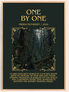 One By One Minimalist Book Poster by Freida Mcfadden – image 1