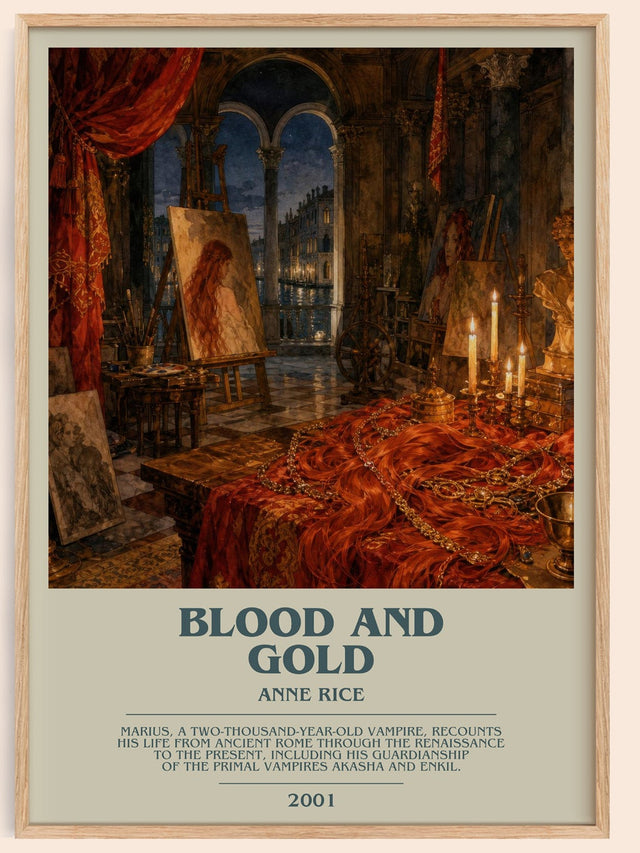 Blood And Gold Bookish Wall Art by Anne Rice