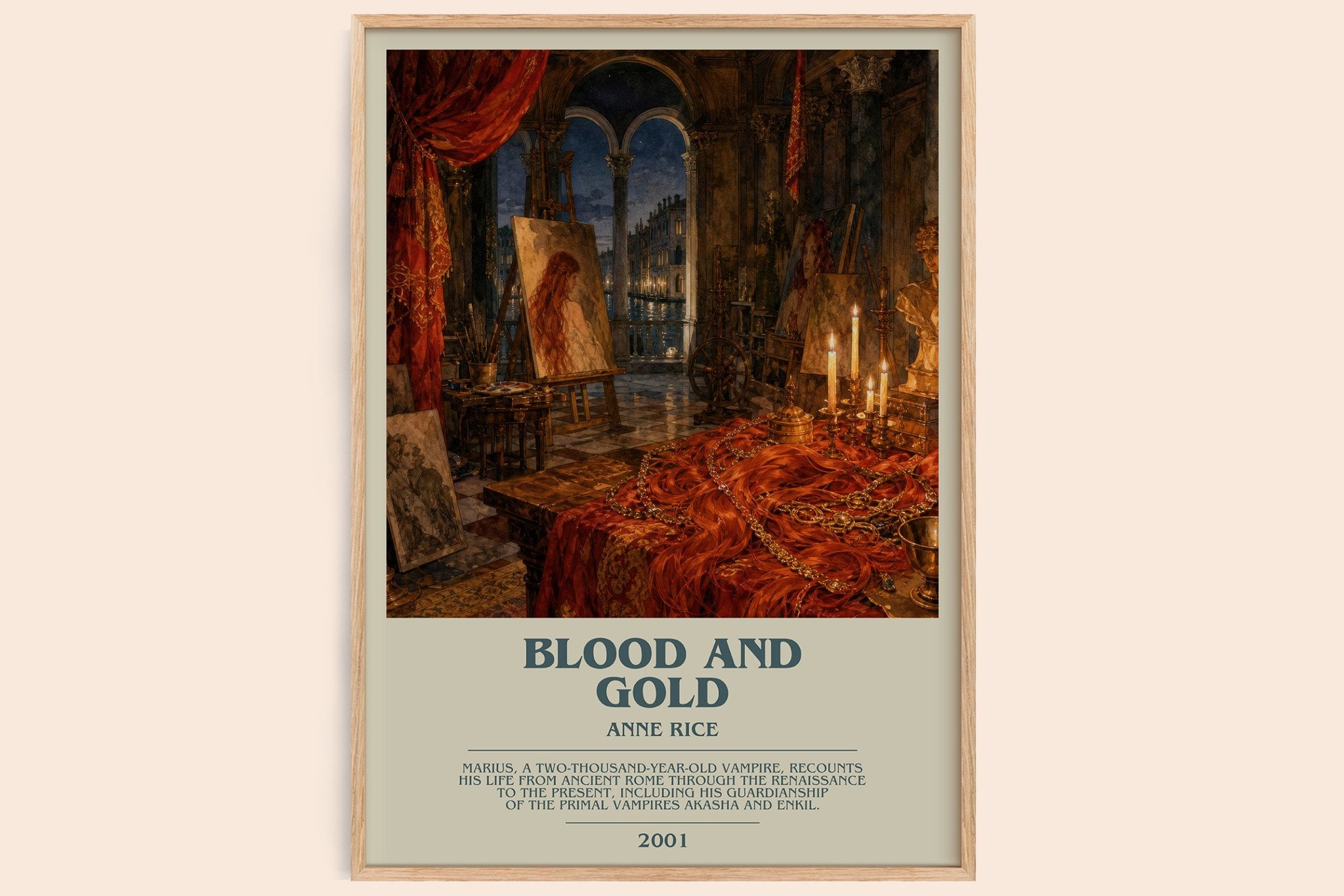 Blood And Gold Bookish Wall Art by Anne Rice