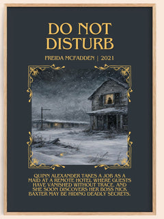 Do Not Disturb Minimalist Book Poster by Freida Mcfadden – image 1