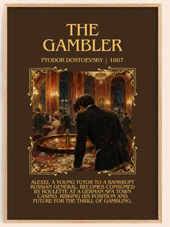 The Gambler Minimalist Book Poster by Fyodor Dostoevsky – image 1